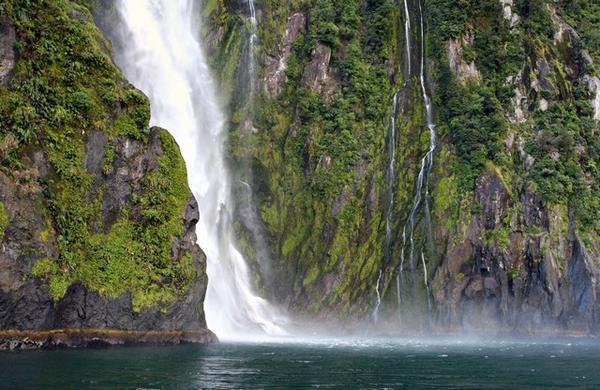 Waterfall Milford Sound Photo