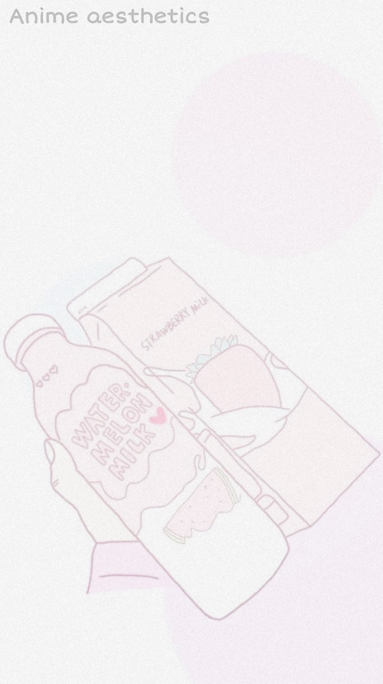 Cute Kawaii Strawberry Milk Aesthetic Wallpaper