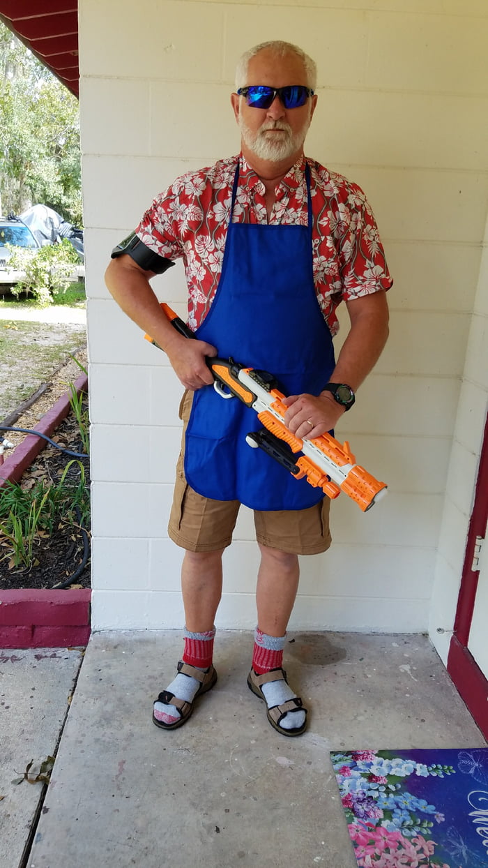 My Dad Is Hallway Done Making His Grillmaster Cosplay 9gag