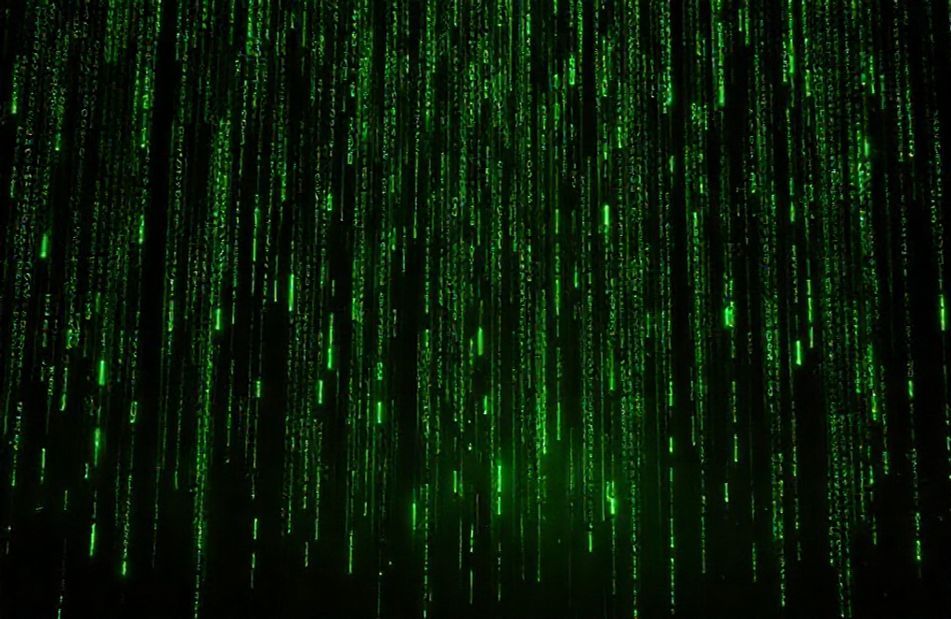 Matrix Binary Code Falling Wallpaper