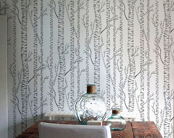 Birch Wallpaper Is Out Of Your Budget Silver Branches Also