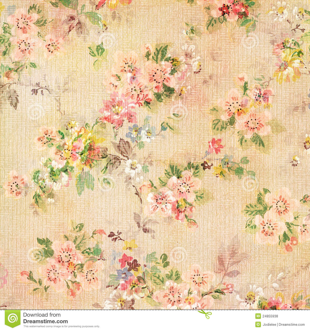 Photos Shabby Chic Vintage Antique Rose Floral Wallpaper Image24855938