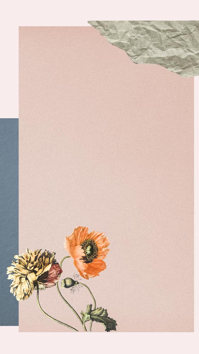 Aesthetic Pink iPhone Wallpaper With Flowers