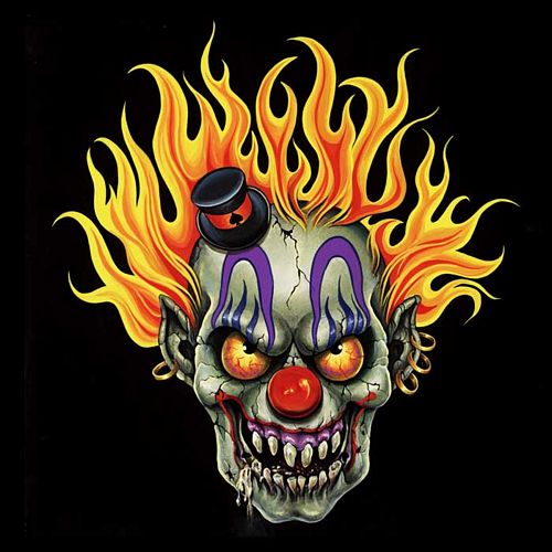 Clowns Flame Skull Clown Ringmaster