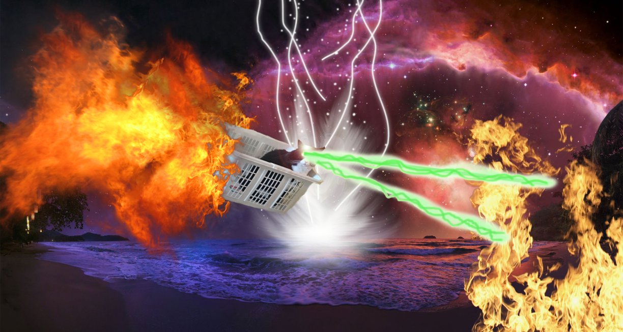 Cat Explosion Space Laser The Wallpaper By Ultraambertino On