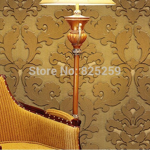 53x10meter Roll Luxury 3d Wallpaper Thick Suede Velvet Flock