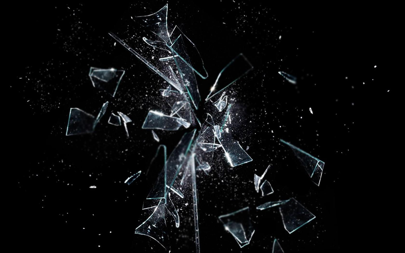 Abstract Glass Broken Hq Wide