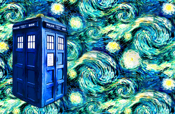 Doctor Who Wallpaper Van Gogh Blue Box On S Starry