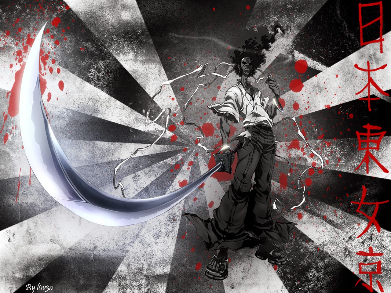 Fuu Rendering Anime, afro samurai transparent background PNG clipart |  HiClipart