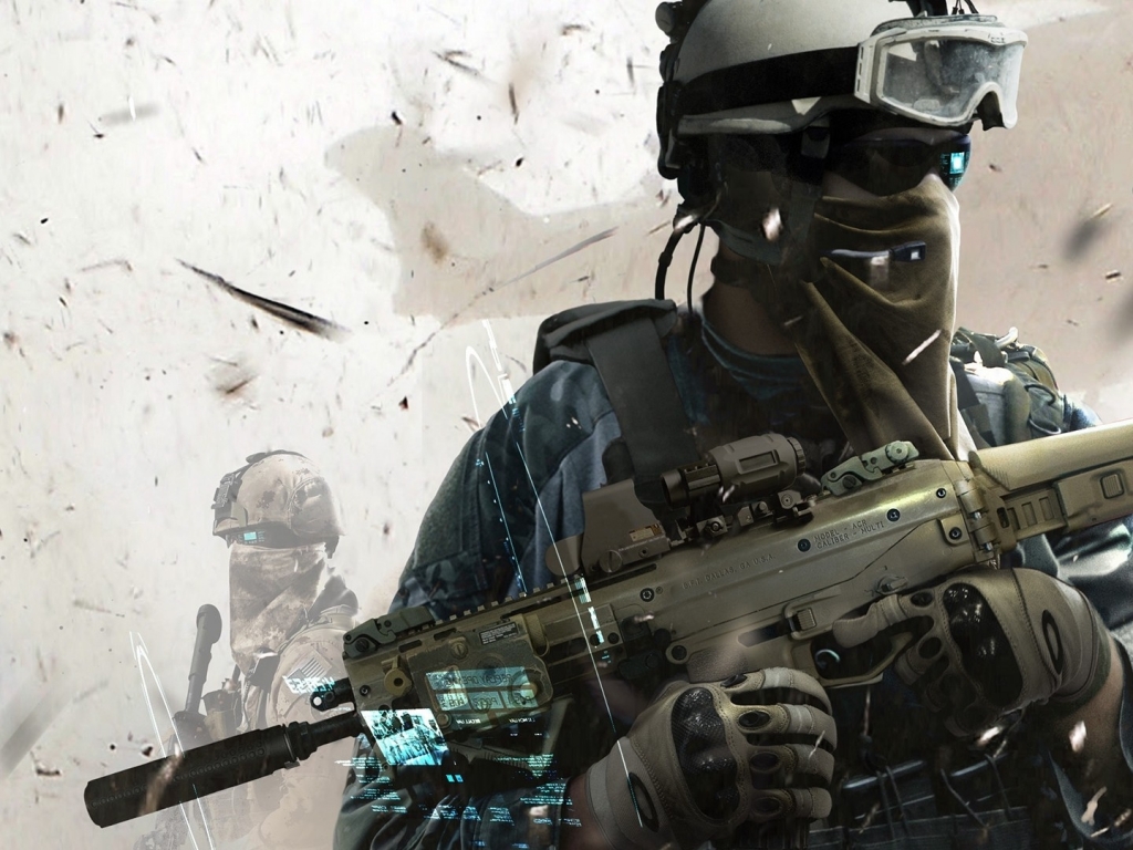 Weapons Scar Ghost Recon Future Soldier Wallpaper