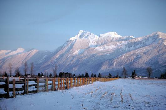 Mt Cheam In The Winter City Of Chilliwack