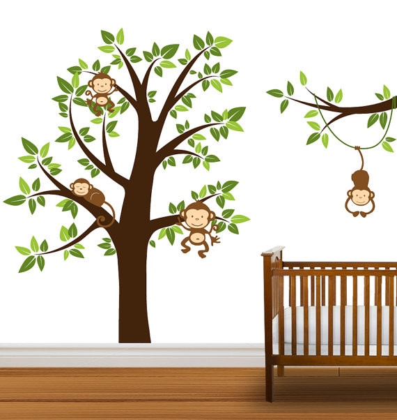 Free download decal monkeys nursery tree vinyl [570x602] for your