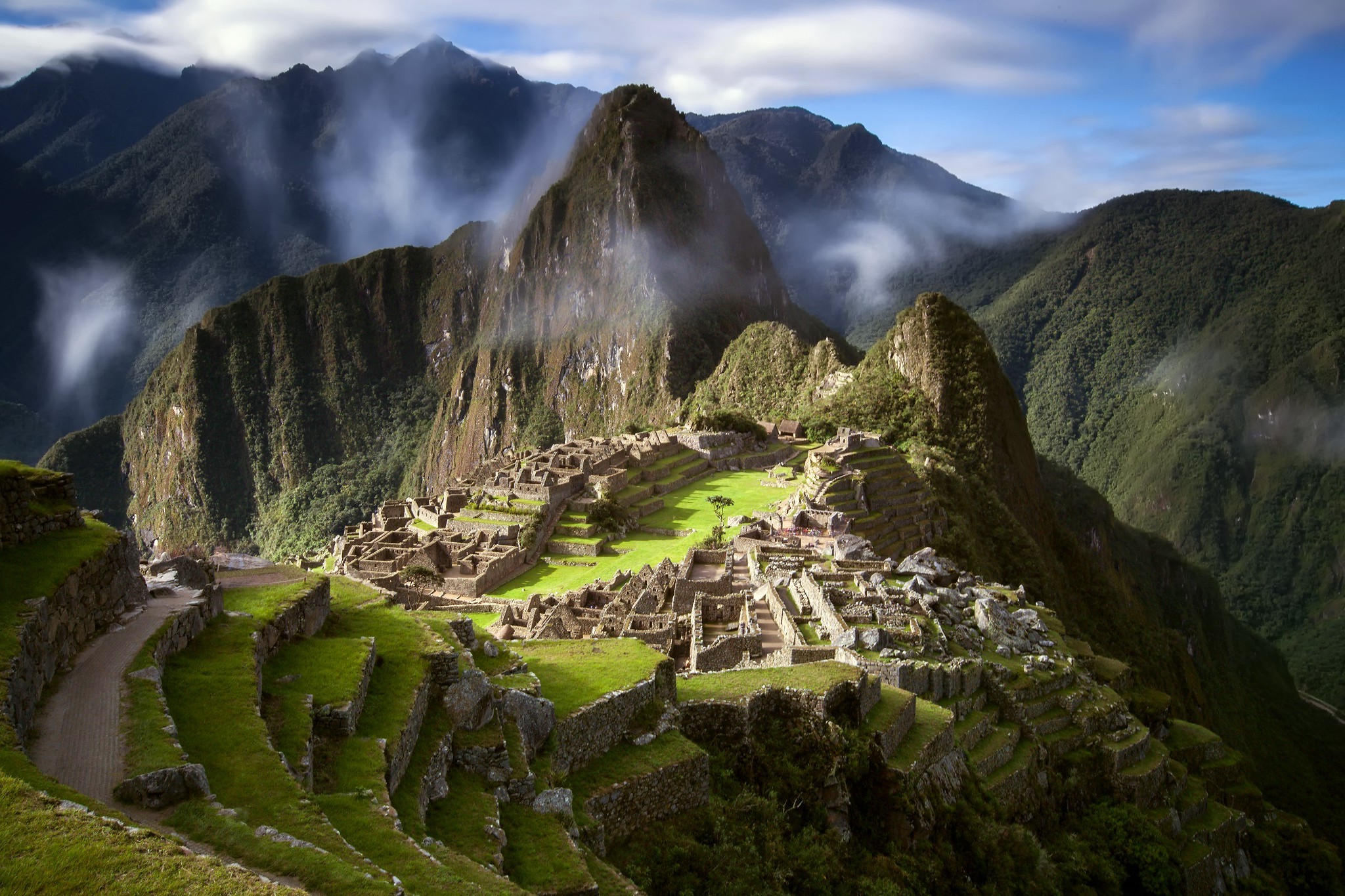 Machu Picchu Mountains Landscape Peru South America Wallpaper HD