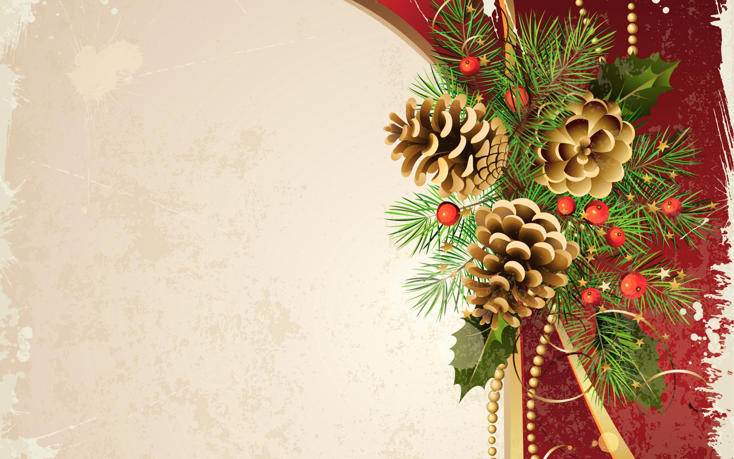 Christmas Background with Pine Cones Gallery Yopriceville