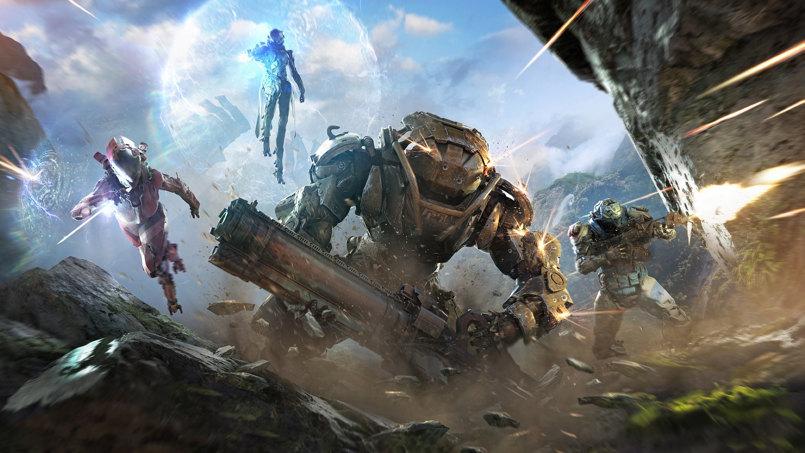 Download 1125x2436 Anthem, Robot, Suit, Sci-fi Games, Artwork Wallpapers  for iPhone 11 Pro & X