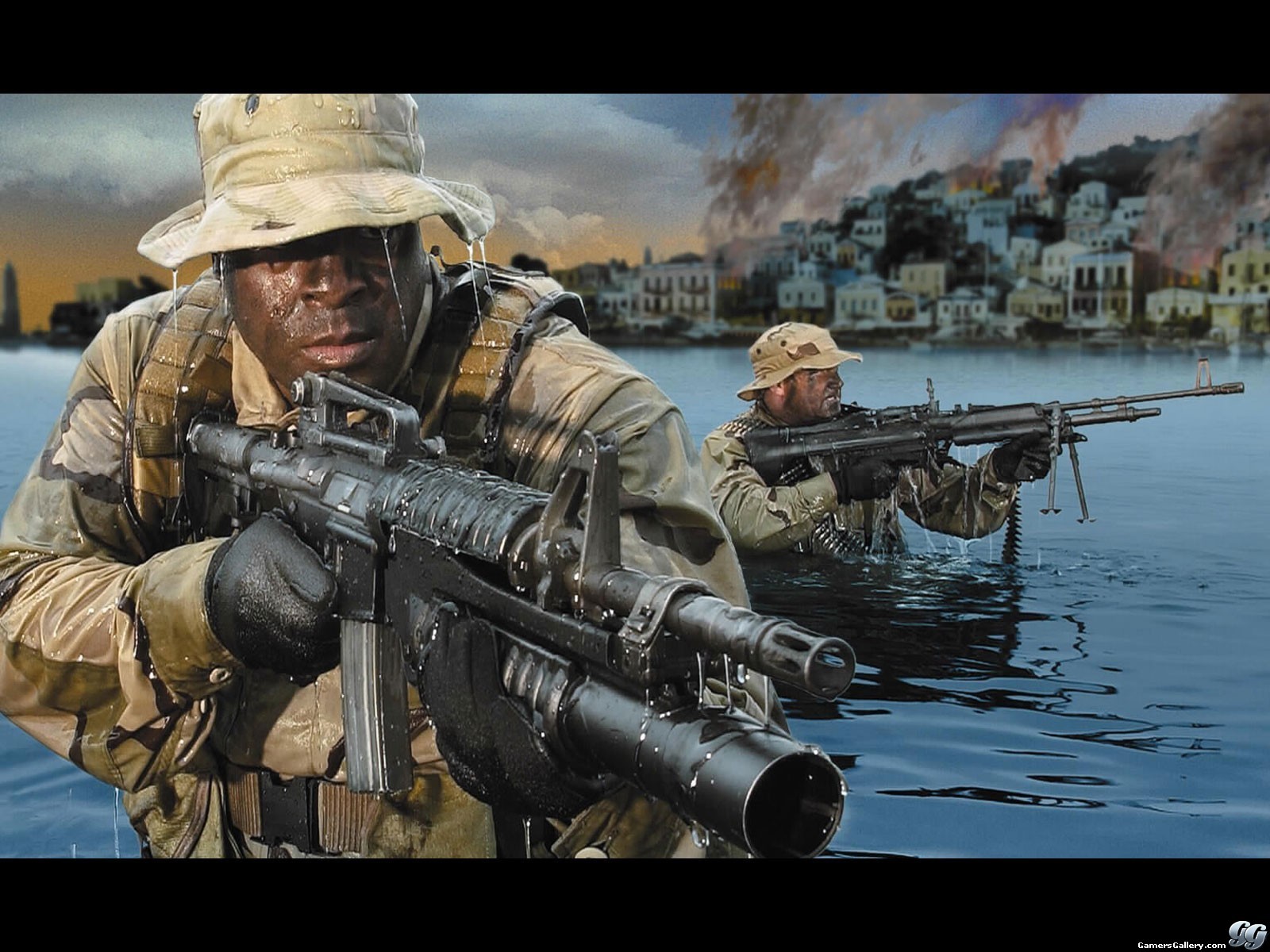 Guns Military Bat Navy Seals Wallpaper Art