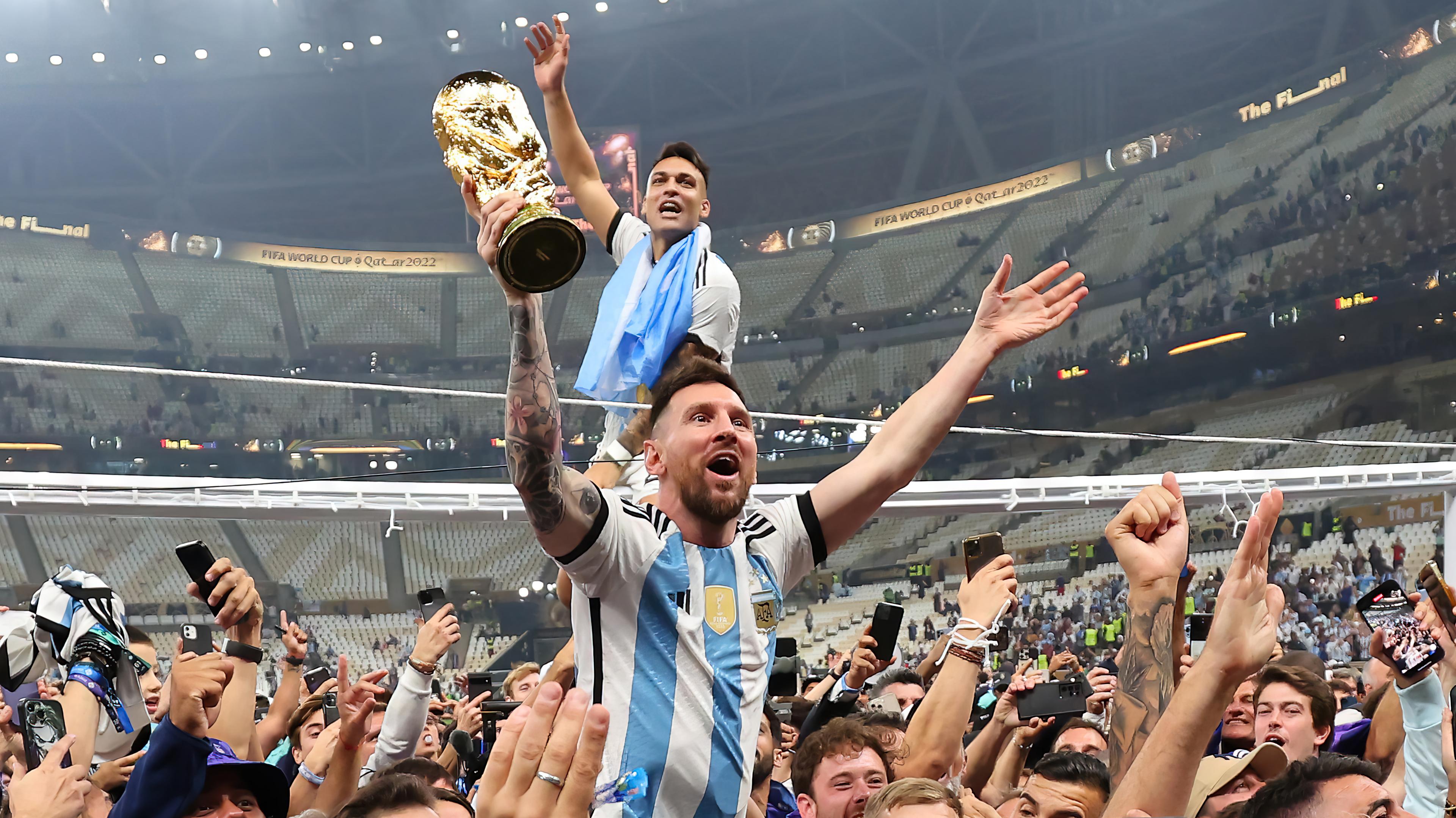 Fifa World Cup Messi Champion Argentina 4k Wallpaper iPhone