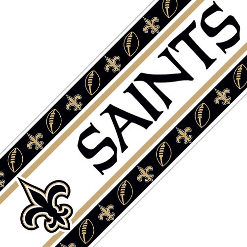 Sportsline Distributors New Orleans Saints Team Wall Border Yellow