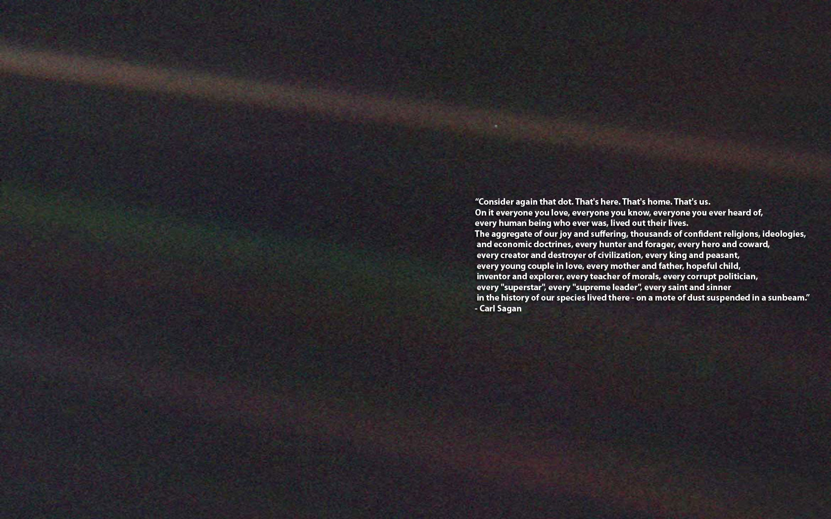 Pale Blue Wallpaper 1680x1050 Pale Blue Dot Quote Added Kinda