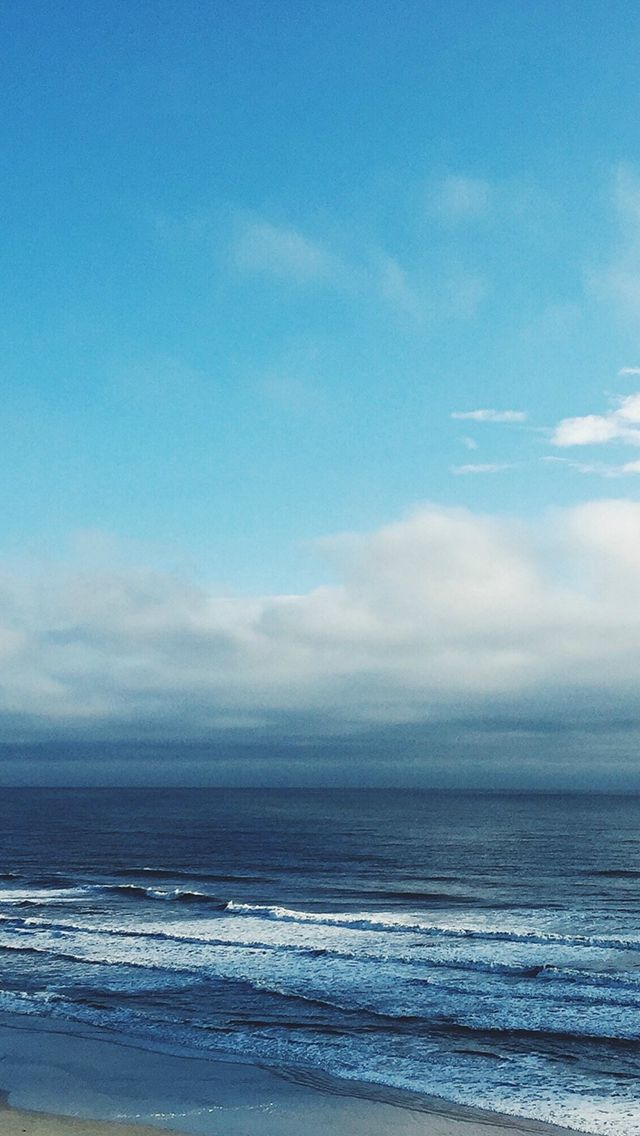 Ocean Blue Sky Cloud Nature iPhone 5s Wallpaper
