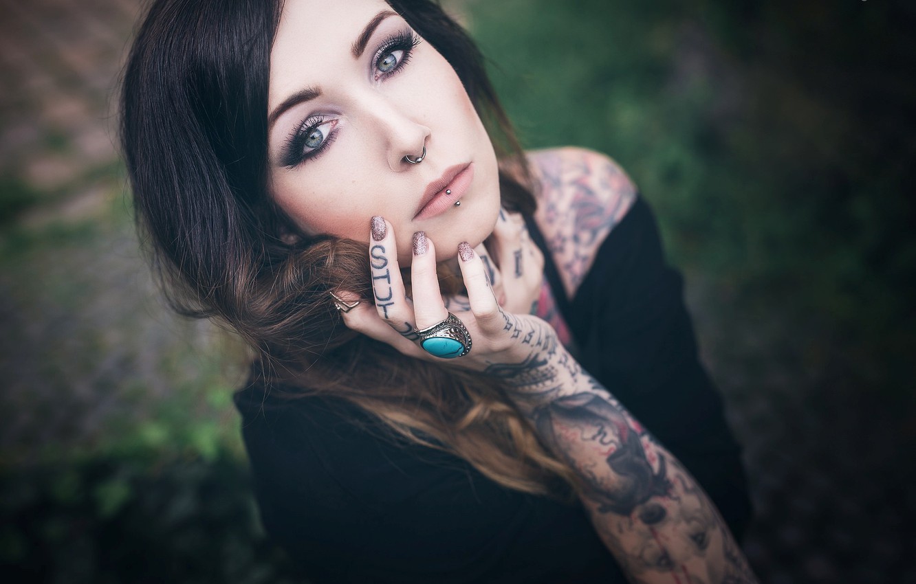 Wallpaper Makeup Piercing Brute Ring Tattoo Image