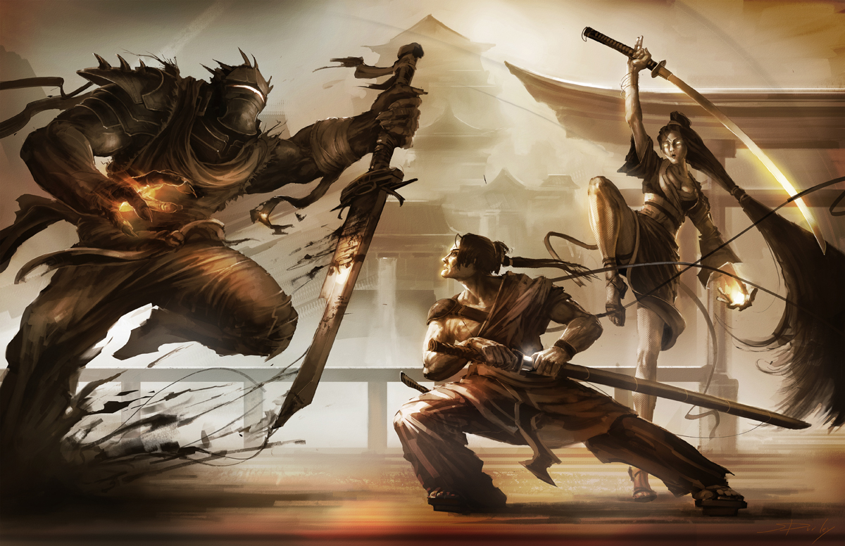 Samurai Vs Demon Ninja By Samburley