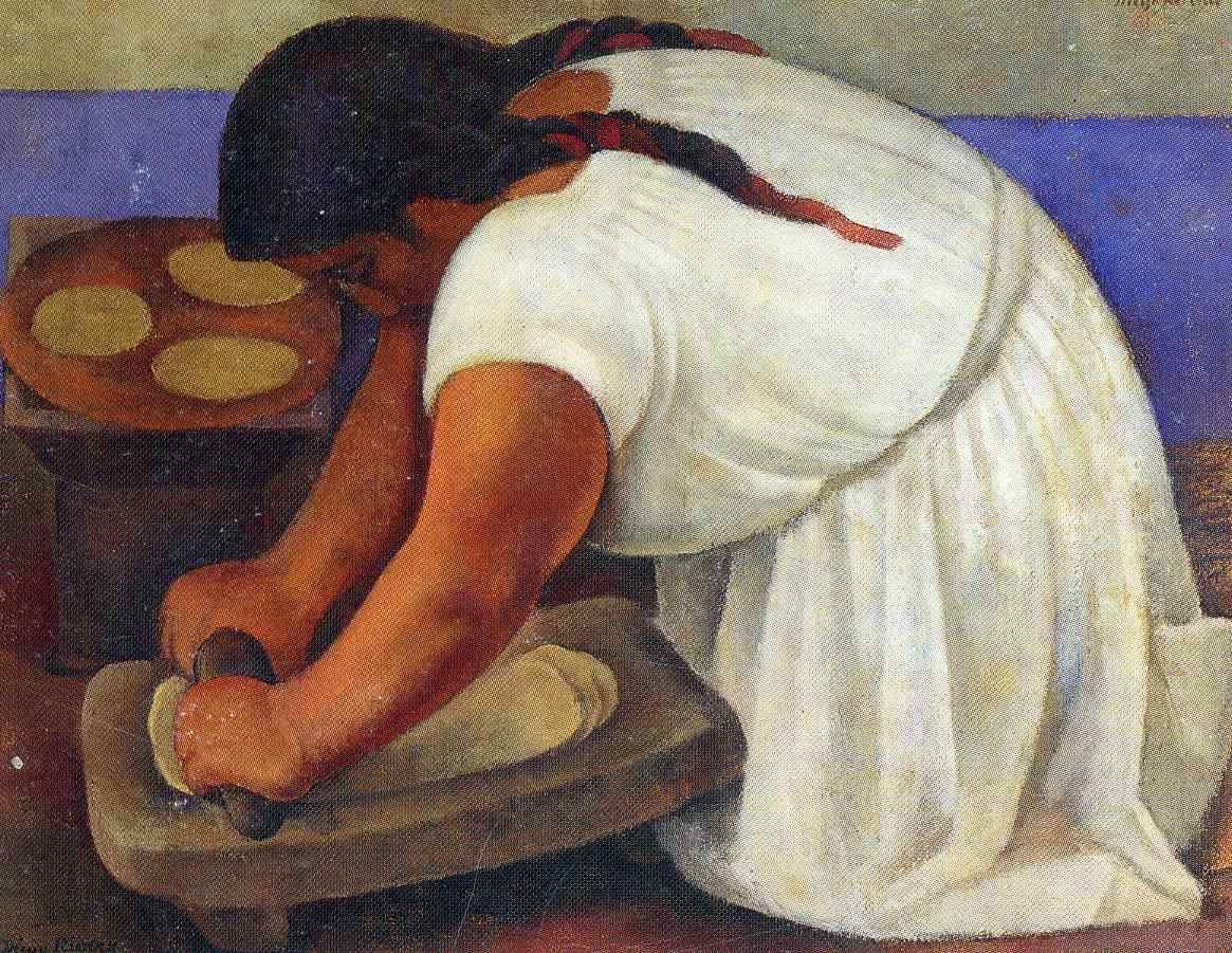 The Meal Grinder Diego Rivera Paintings Wallpaper Image