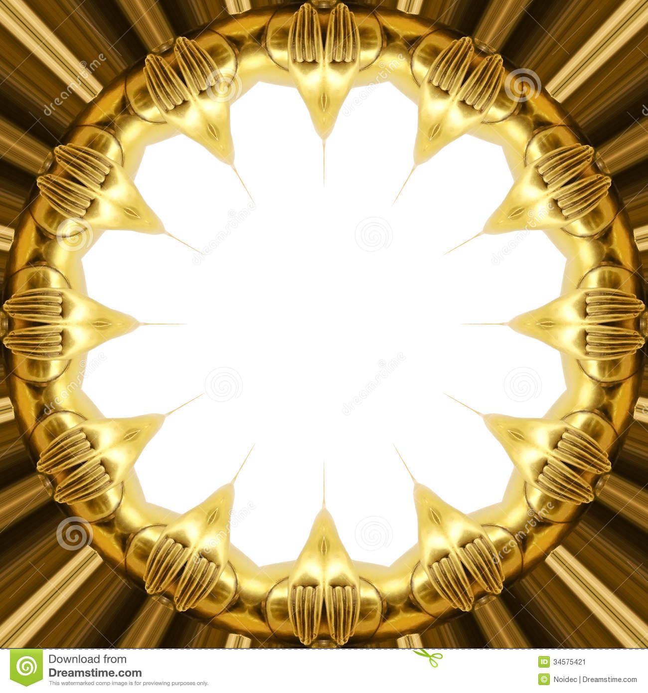 Oriental Gold Ornament Texture Stock Image