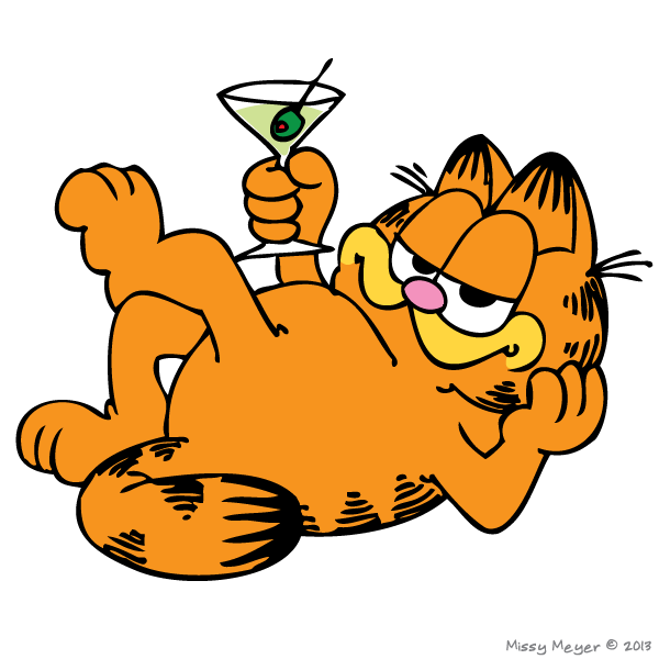 Holiday Doodles June 19 2013 Garfield the Cat Day Martini Day