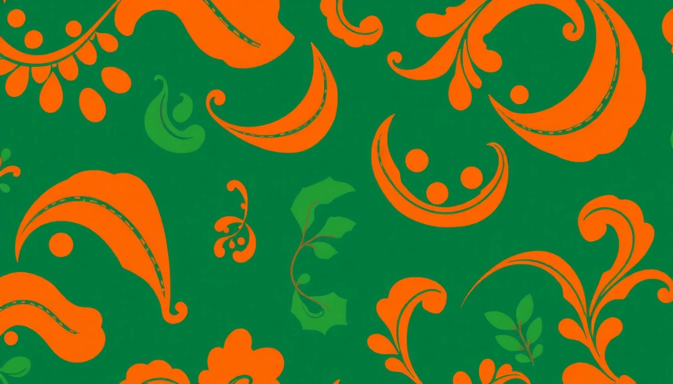 Orange And Green Wallpaper