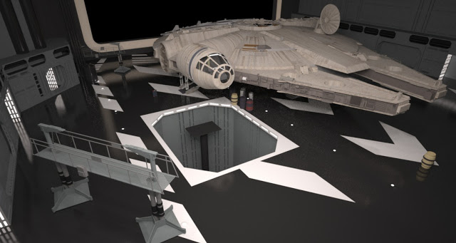 Death Star Hangar Bay And Deathstar Docking