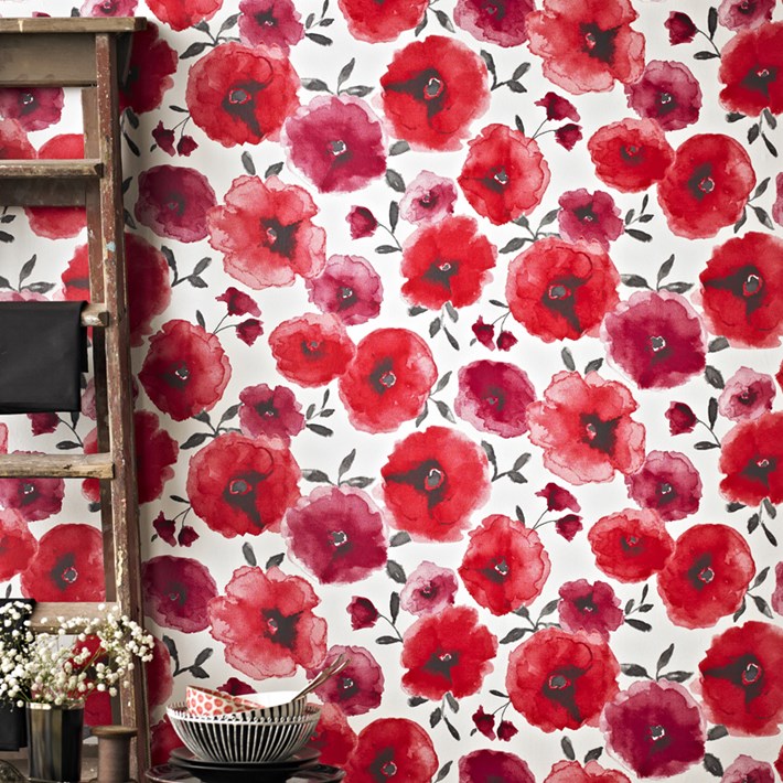 Decorate A Wall With Red Poppy Wallpaper Fresh Design