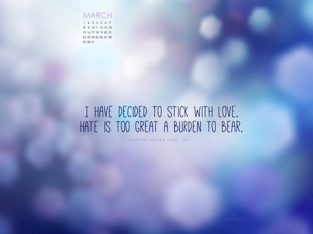 March Stick With Love Wallpaper
