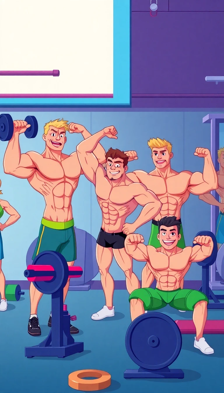 Cartoon Bodybuilding Wallpaper