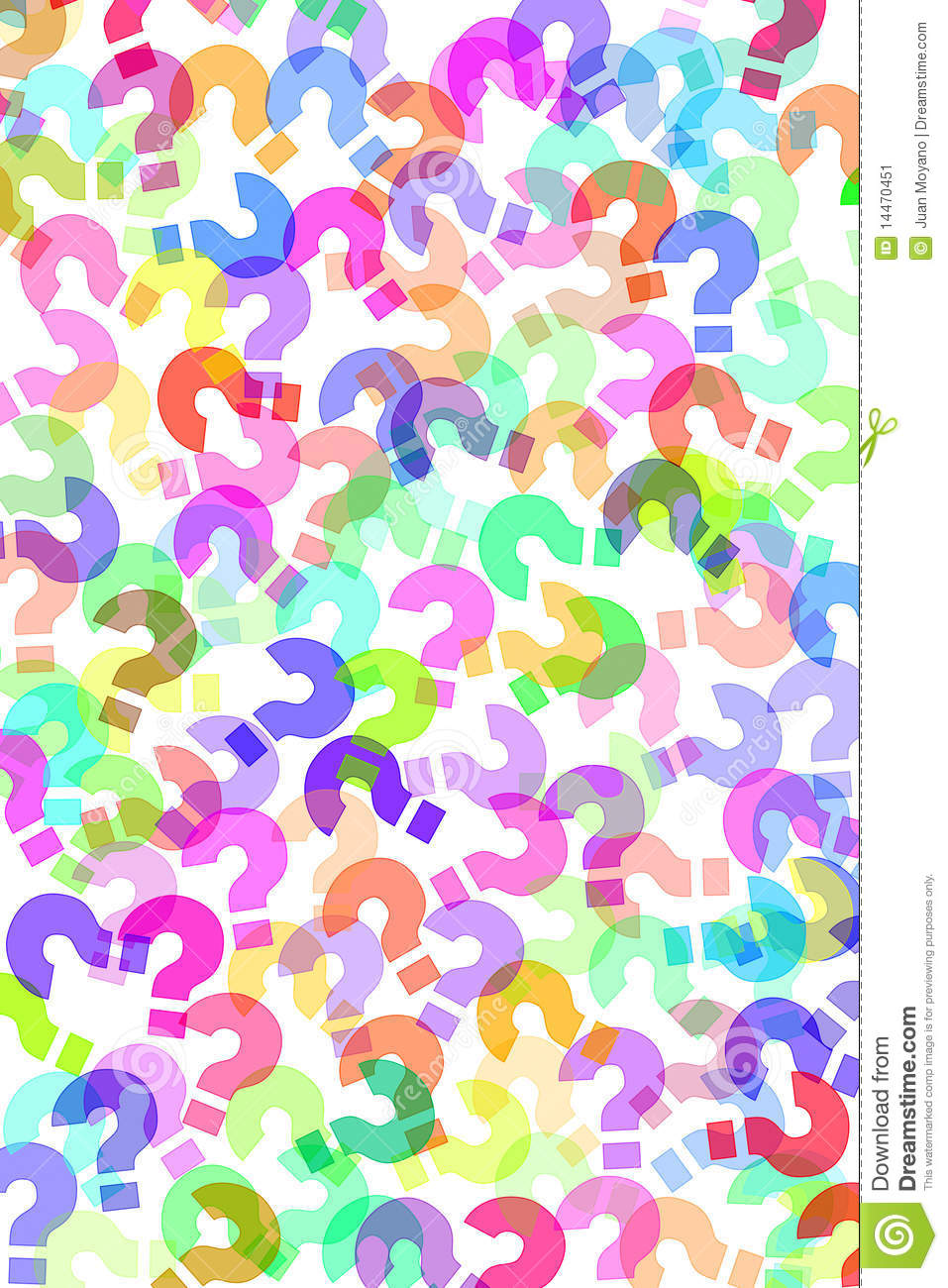Colorful Question Marks Background