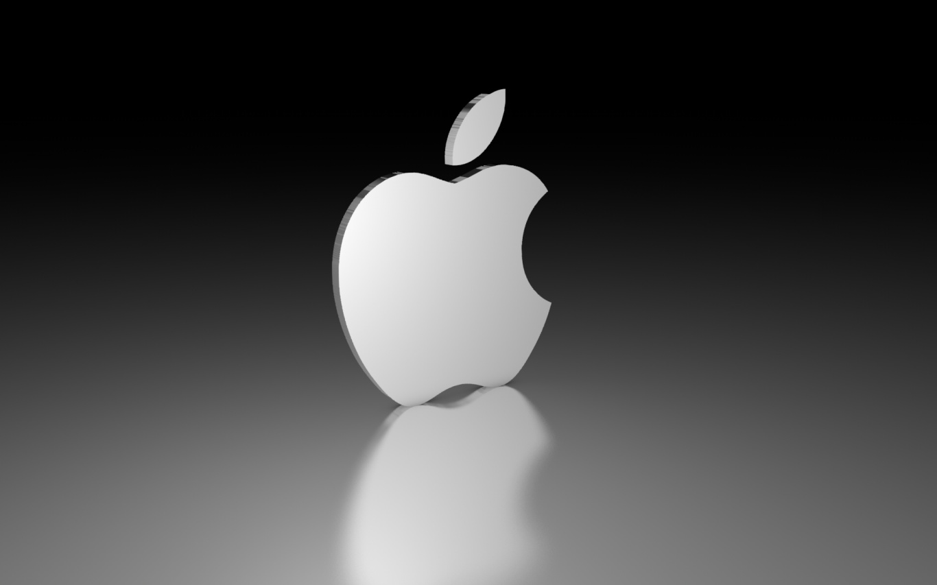 3d Apple Logo Wallpaper Stock Photos