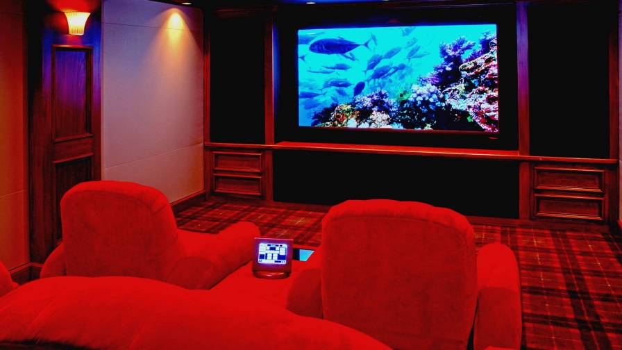Home Theater Red Wallpaper Imgprix