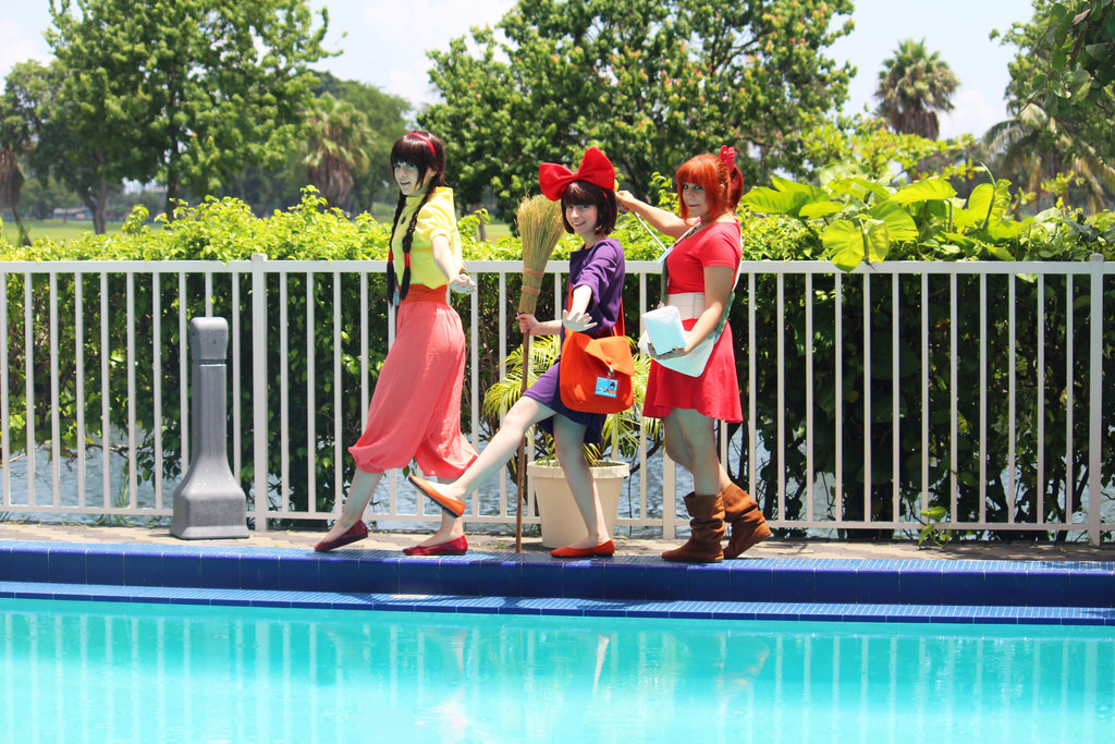 Studio Ghibli Pool Party Girls by thecreatorscreations