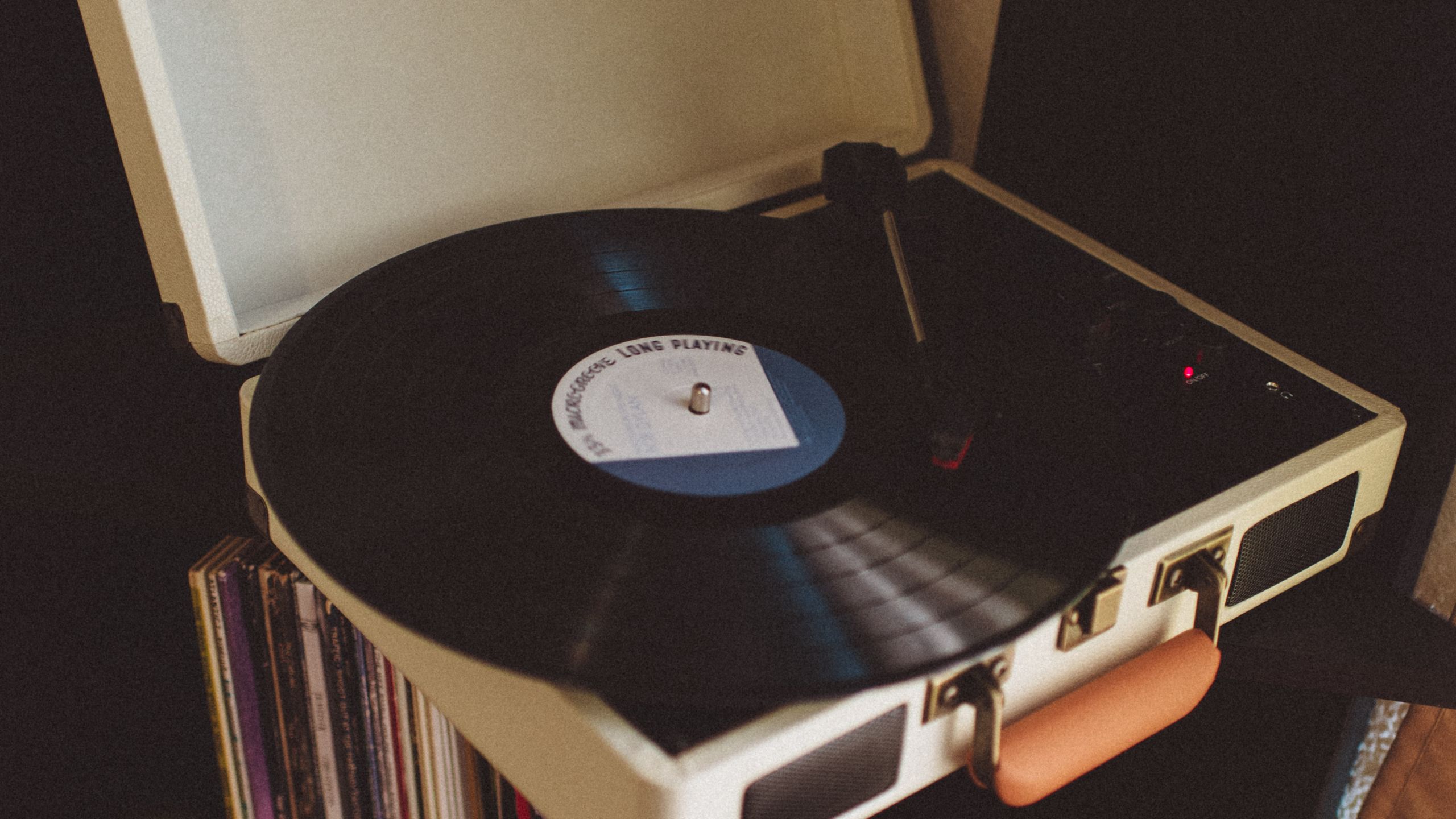 Wallpaper Vinyl Record Player Retro Widescreen