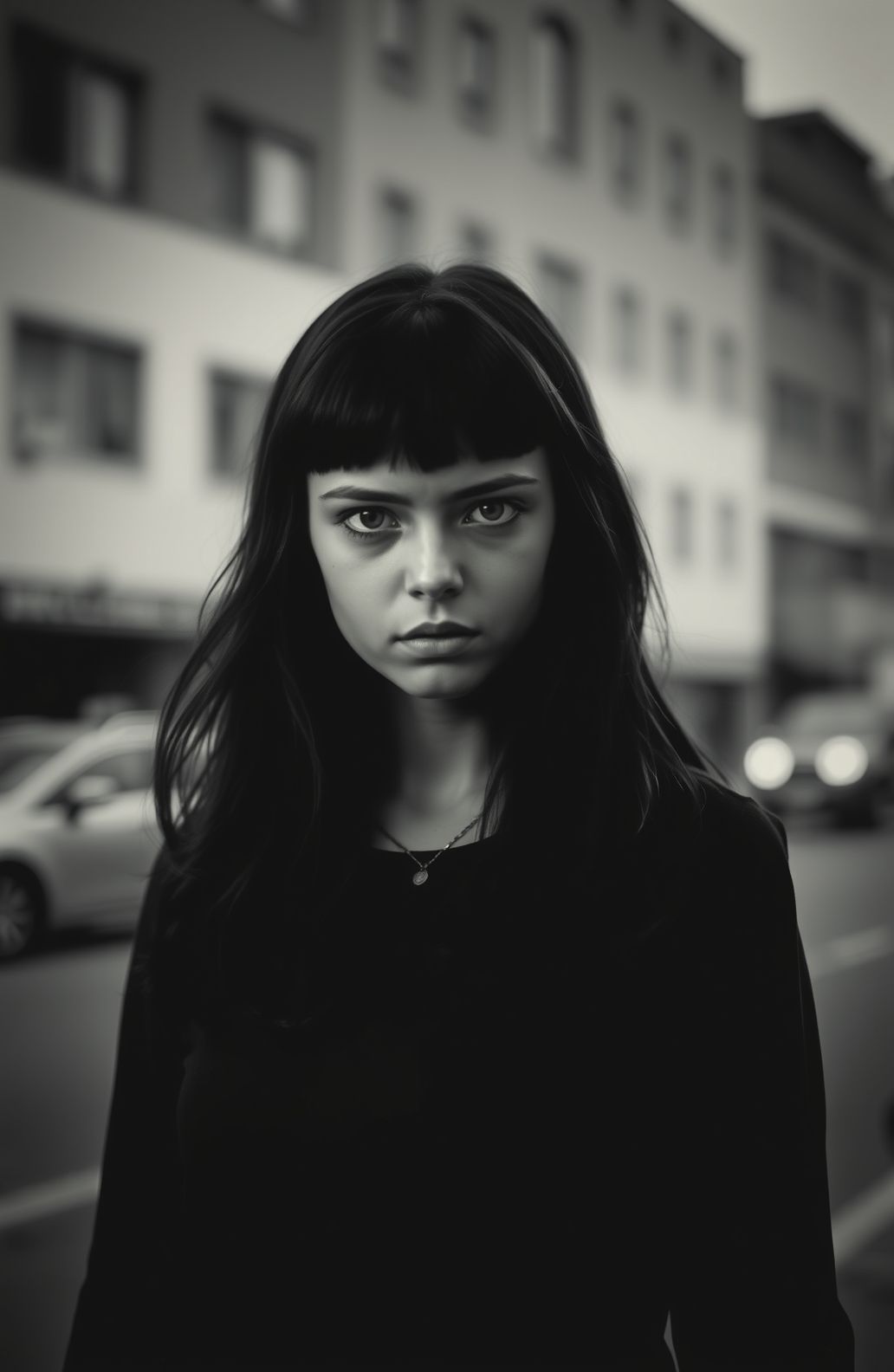 Black And White Girl Wallpaper
