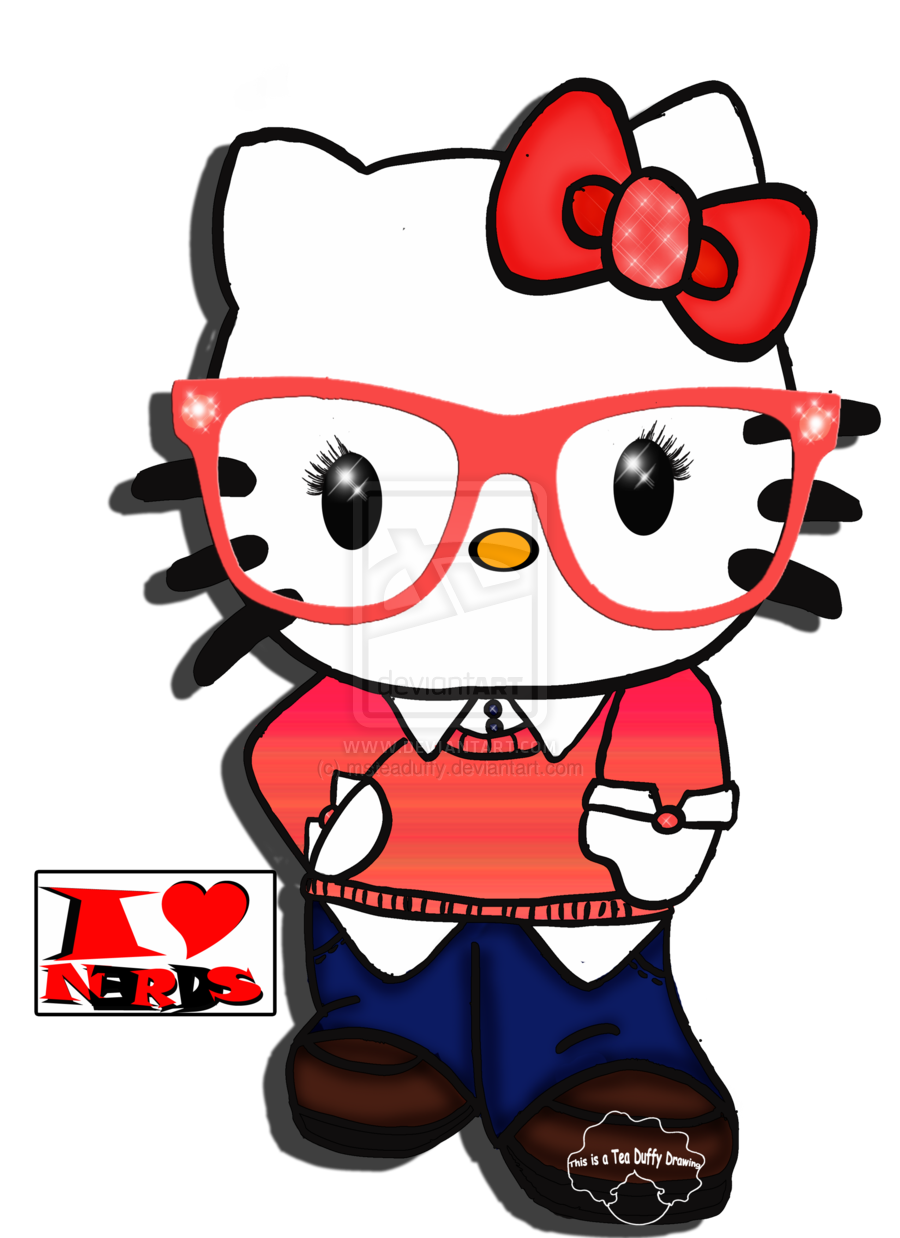 Hello Kitty Nerd Background Love Nerdy By Msteaduffy