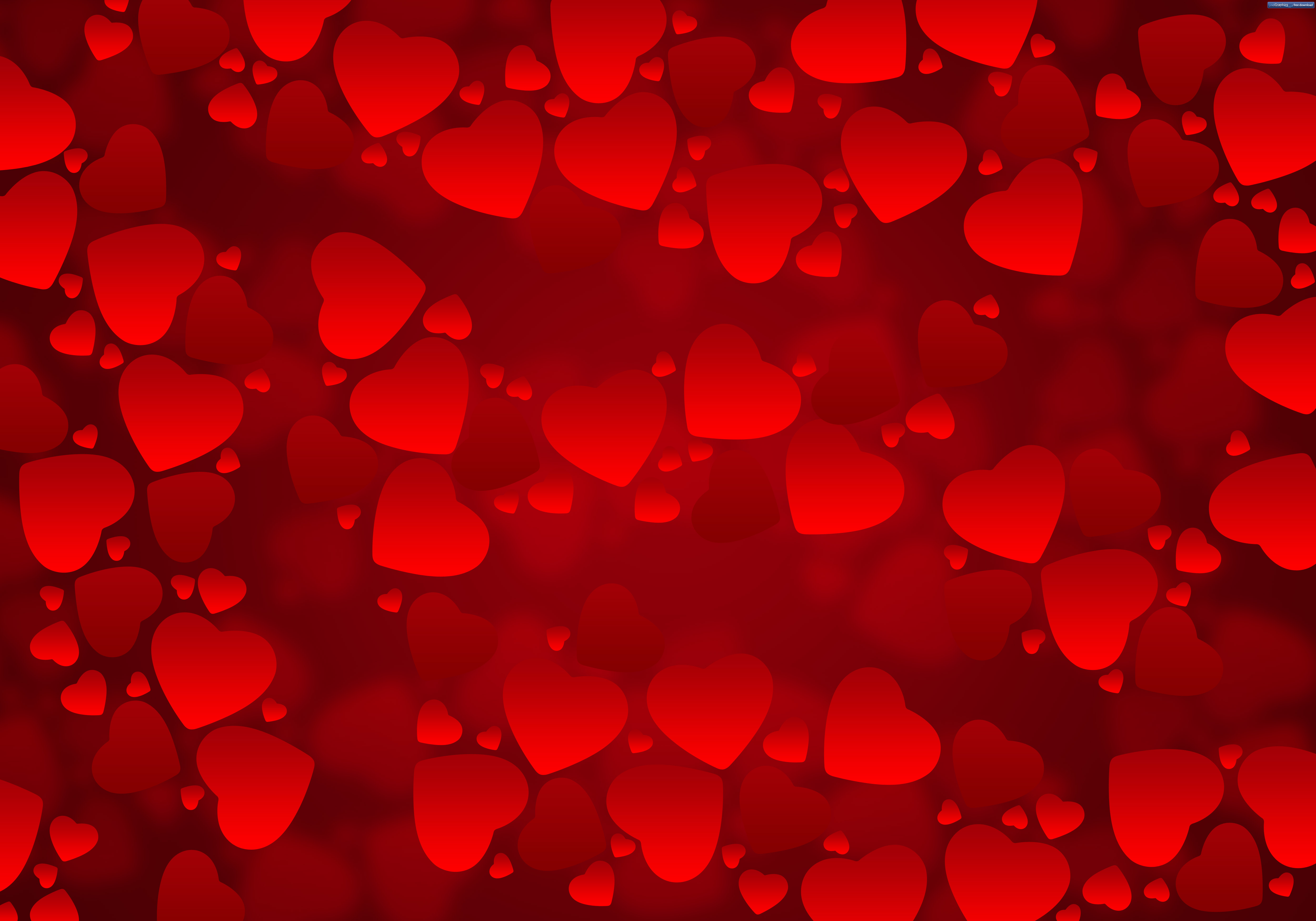 Pics Photos Red Love Hearts Background