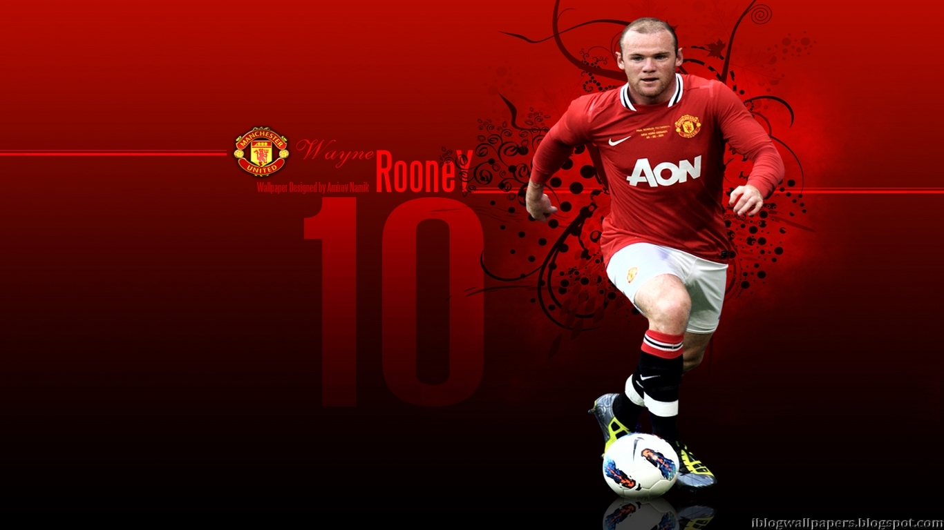 Wayne Rooney Manchester United Wallpaper HD 1366x768