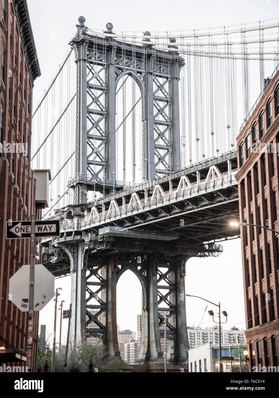 Shot Of The Manhattan Bridge From Dumbo Brooklyn District New