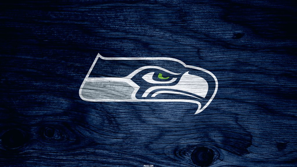 Seattle Seahawks Blue Weathered Wood Wallpaper for Samsung Galaxy Tab