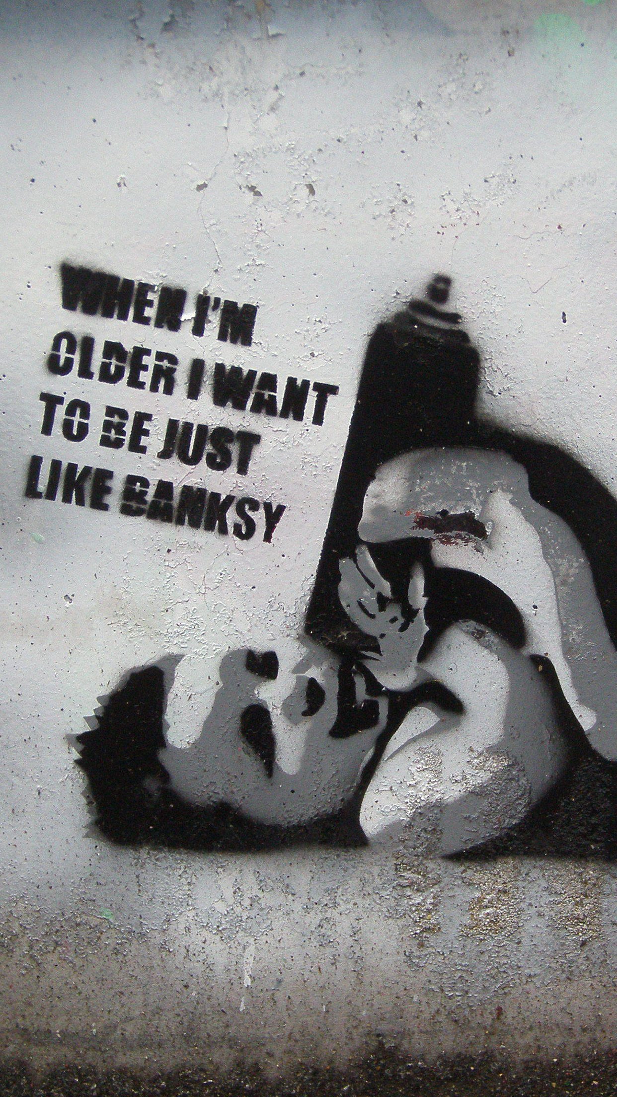 Banksy baby iPhone 3Wallpapers Parallax Les 3 Wallpapers iPhone du 1242x2208