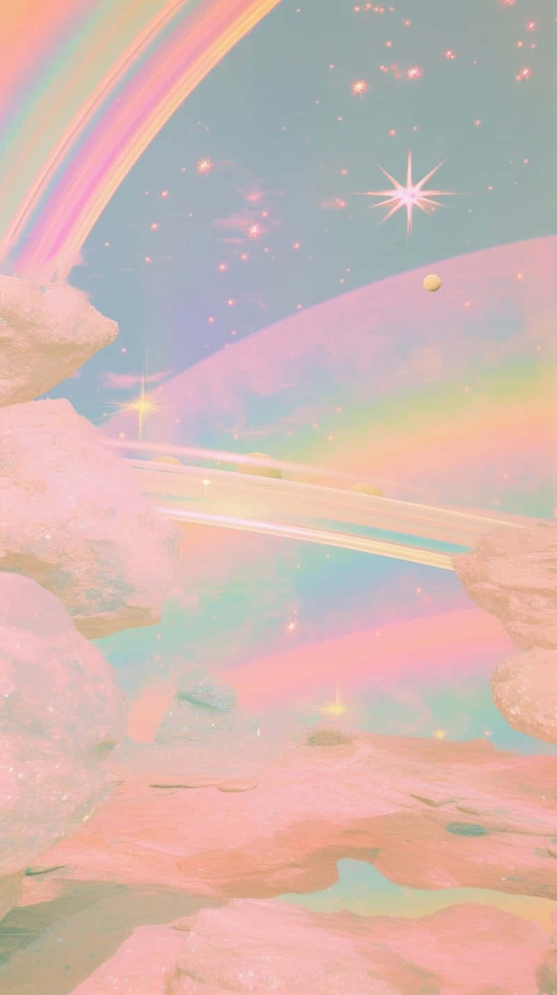 Pastel Rainbow Aesthetic Wallpaper