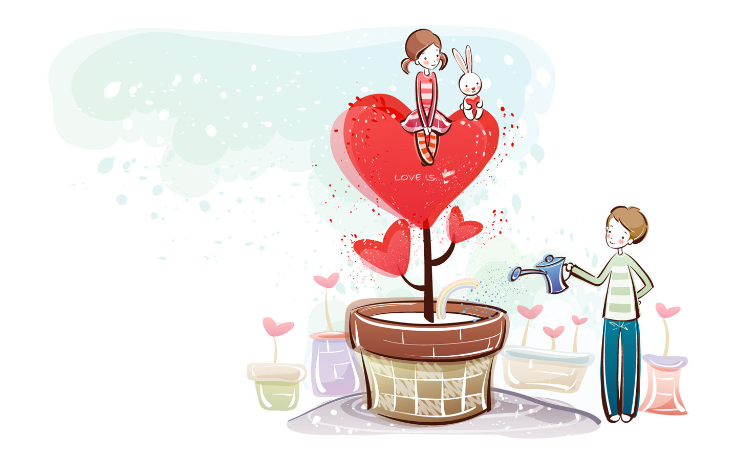 Heart Cartoon Valentine Wallpaper HD Wallpaperlepi