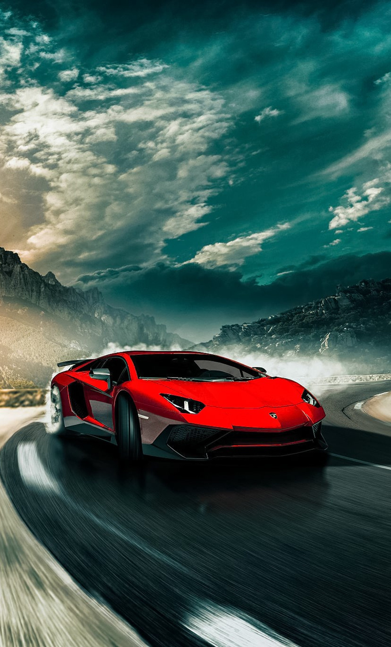 Lamborghini Aventador Sv Drifting iPhone HD 4k Wallpaper Image