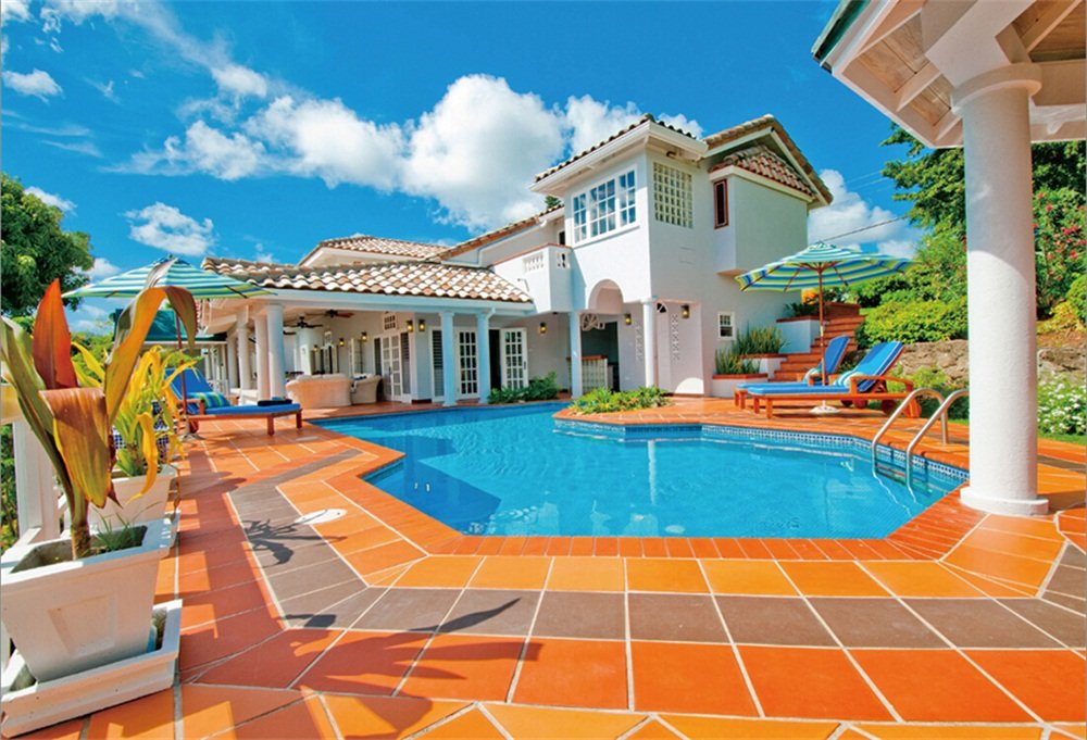 Amazon Lfeey Luxurious Villa Pool Photography Backdrop